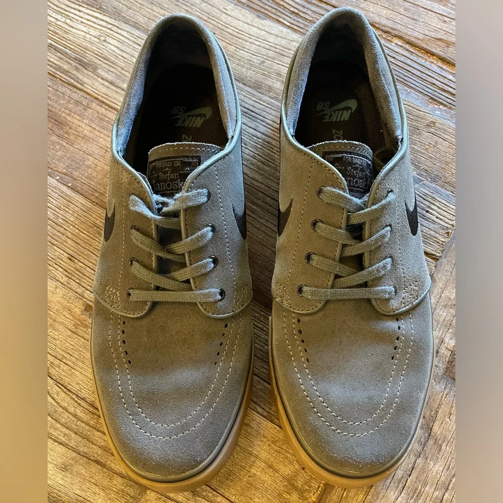 Nike Lunar Stefan Janoski Green Suede - Picture 2 of 6